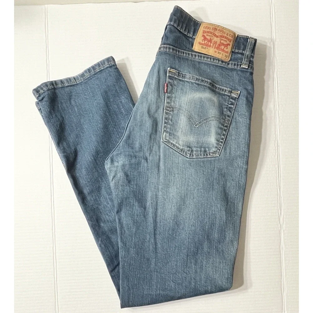 Levi's Straight Jeans - Faded Blue Denim
